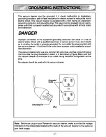 Предварительный просмотр 7 страницы Panasonic MCV110 - COMMERCIAL VACUUM Operating Instructions Manual