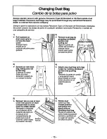 Предварительный просмотр 15 страницы Panasonic MCV110 - COMMERCIAL VACUUM Operating Instructions Manual