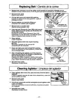 Предварительный просмотр 17 страницы Panasonic MCV110 - COMMERCIAL VACUUM Operating Instructions Manual