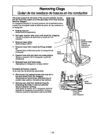 Предварительный просмотр 19 страницы Panasonic MCV110 - COMMERCIAL VACUUM Operating Instructions Manual