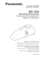 Panasonic MCV20 - HAND HELD VACUUM Operating Manual preview