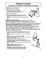 Предварительный просмотр 11 страницы Panasonic MCV20 - HAND HELD VACUUM Operating Manual