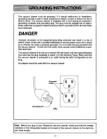 Предварительный просмотр 7 страницы Panasonic MCV210 - COMMERCIAL VACUUM Operating Instructions Manual