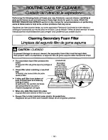 Предварительный просмотр 14 страницы Panasonic MCV210 - COMMERCIAL VACUUM Operating Instructions Manual