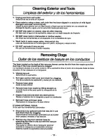 Предварительный просмотр 19 страницы Panasonic MCV210 - COMMERCIAL VACUUM Operating Instructions Manual