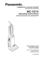 Предварительный просмотр 1 страницы Panasonic MCV215 - COMMERCIAL VACUUM Operating Instructions Manual