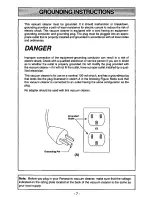 Предварительный просмотр 7 страницы Panasonic MCV215 - COMMERCIAL VACUUM Operating Instructions Manual