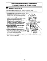 Предварительный просмотр 17 страницы Panasonic MCV215 - COMMERCIAL VACUUM Operating Instructions Manual