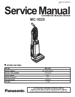 Panasonic MCV225 - COMMERCIAL VACUUM Service Manual preview