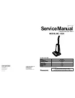 Panasonic MCV325 - COMMERCIAL VACUUM Service Manual предпросмотр