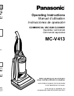 Preview for 1 page of Panasonic MCV413 - COMMERCIAL VACUUM Operating Instructions Manual