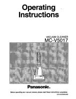 Panasonic MCV5017 - UPRIGHT VACUUM-QKDR Operating Instructions Manual предпросмотр