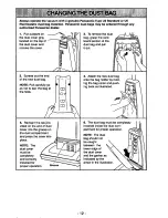 Предварительный просмотр 12 страницы Panasonic MCV5017 - UPRIGHT VACUUM-QKDR Operating Instructions Manual