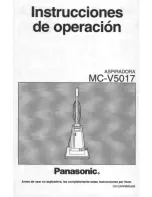 Предварительный просмотр 21 страницы Panasonic MCV5017 - UPRIGHT VACUUM-QKDR Operating Instructions Manual