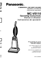 Panasonic MCV5110 - COMMERCIAL VACUUM Operating Instructions Manual предпросмотр