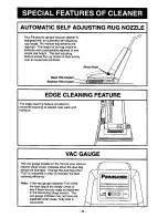 Предварительный просмотр 8 страницы Panasonic MCV5117 - UPRIGHT VACUUM-QKDR Operating Instructions Manual