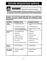 Предварительный просмотр 17 страницы Panasonic MCV5117 - UPRIGHT VACUUM-QKDR Operating Instructions Manual