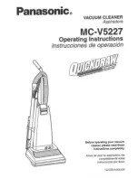 Panasonic MCV5227 - UPRIGHT VACUUM Operating Instructions Manual предпросмотр