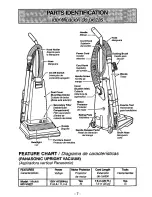 Предварительный просмотр 7 страницы Panasonic MCV5227 - UPRIGHT VACUUM Operating Instructions Manual