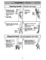 Предварительный просмотр 8 страницы Panasonic MCV5227 - UPRIGHT VACUUM Operating Instructions Manual