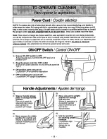 Предварительный просмотр 11 страницы Panasonic MCV5227 - UPRIGHT VACUUM Operating Instructions Manual