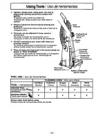 Предварительный просмотр 12 страницы Panasonic MCV5227 - UPRIGHT VACUUM Operating Instructions Manual