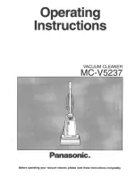 Panasonic MCV5237 - UPRIGHT VACUUM-QKDR Operating Instructions Manual предпросмотр