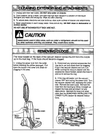 Предварительный просмотр 17 страницы Panasonic MCV5237 - UPRIGHT VACUUM-QKDR Operating Instructions Manual