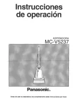 Предварительный просмотр 21 страницы Panasonic MCV5237 - UPRIGHT VACUUM-QKDR Operating Instructions Manual