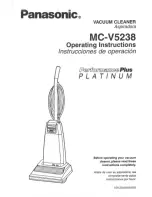 Panasonic MCV5238 - UPRIGHT VACUUM PLAT Operating Instructions Manual предпросмотр