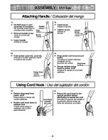 Предварительный просмотр 8 страницы Panasonic MCV5238 - UPRIGHT VACUUM PLAT Operating Instructions Manual