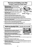 Предварительный просмотр 16 страницы Panasonic MCV5238 - UPRIGHT VACUUM PLAT Operating Instructions Manual