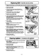 Предварительный просмотр 17 страницы Panasonic MCV5238 - UPRIGHT VACUUM PLAT Operating Instructions Manual