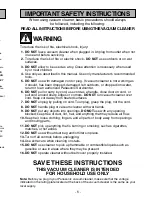 Предварительный просмотр 5 страницы Panasonic MCV5268 - UPRIGHT VACUUM-PLATI Operating Instructions Manual