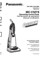 Предварительный просмотр 1 страницы Panasonic MCV5278 - UPRIGHT VACUUM-PLATI Operating Instructions Manual