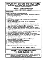 Preview for 4 page of Panasonic MCV5320 - UPRIGHT VACUUM-QKDR Operating Instructions Manual