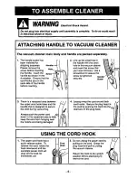 Preview for 6 page of Panasonic MCV5320 - UPRIGHT VACUUM-QKDR Operating Instructions Manual