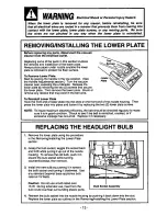 Preview for 13 page of Panasonic MCV5320 - UPRIGHT VACUUM-QKDR Operating Instructions Manual