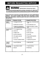 Preview for 17 page of Panasonic MCV5320 - UPRIGHT VACUUM-QKDR Operating Instructions Manual