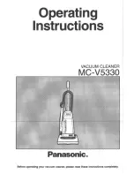 Предварительный просмотр 1 страницы Panasonic MCV5330 - UPRIGHT VACUUM 12.0 Operating Instructions Manual