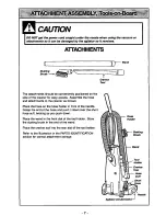 Предварительный просмотр 7 страницы Panasonic MCV5330 - UPRIGHT VACUUM 12.0 Operating Instructions Manual