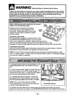 Предварительный просмотр 13 страницы Panasonic MCV5330 - UPRIGHT VACUUM 12.0 Operating Instructions Manual