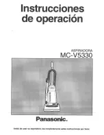 Предварительный просмотр 21 страницы Panasonic MCV5330 - UPRIGHT VACUUM 12.0 Operating Instructions Manual