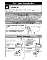 Предварительный просмотр 29 страницы Panasonic MCV5330 - UPRIGHT VACUUM 12.0 Operating Instructions Manual