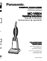 Panasonic MCV5504 - COMMERCIAL VACUUM Operating Instructions Manual предпросмотр