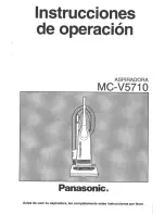 Предварительный просмотр 21 страницы Panasonic MCV5710 - UPRIGHT VACUUM-QKDR Operating Instructions Manual