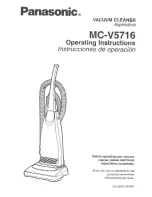 Panasonic MCV5716 - UPRIGHT VACUUM Operating Instructions Manual preview