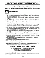 Preview for 5 page of Panasonic MCV5716 - UPRIGHT VACUUM Operating Instructions Manual