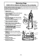 Preview for 18 page of Panasonic MCV5726 - UPRIGHT VACUUM Operating Instructions Manual