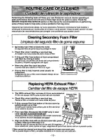 Предварительный просмотр 13 страницы Panasonic MCV5730 - UPRIGHT VACUUM Operating Instructions Manual